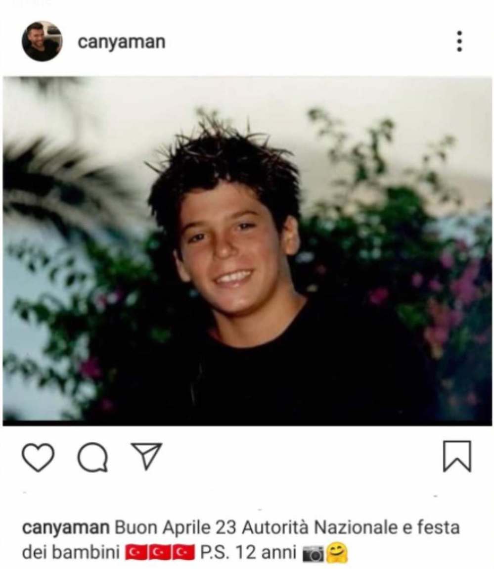 Can Yaman L Attore Pubblica Una Foto Da Bambino Su Instagram