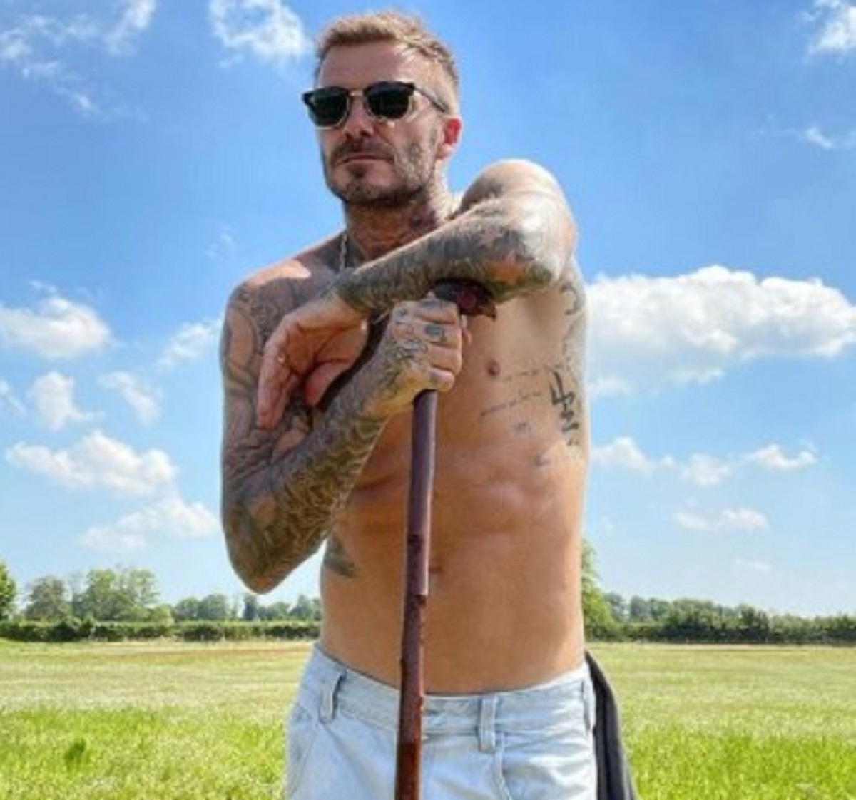 David Beckham foto petto nudo reazione Victoria moglie