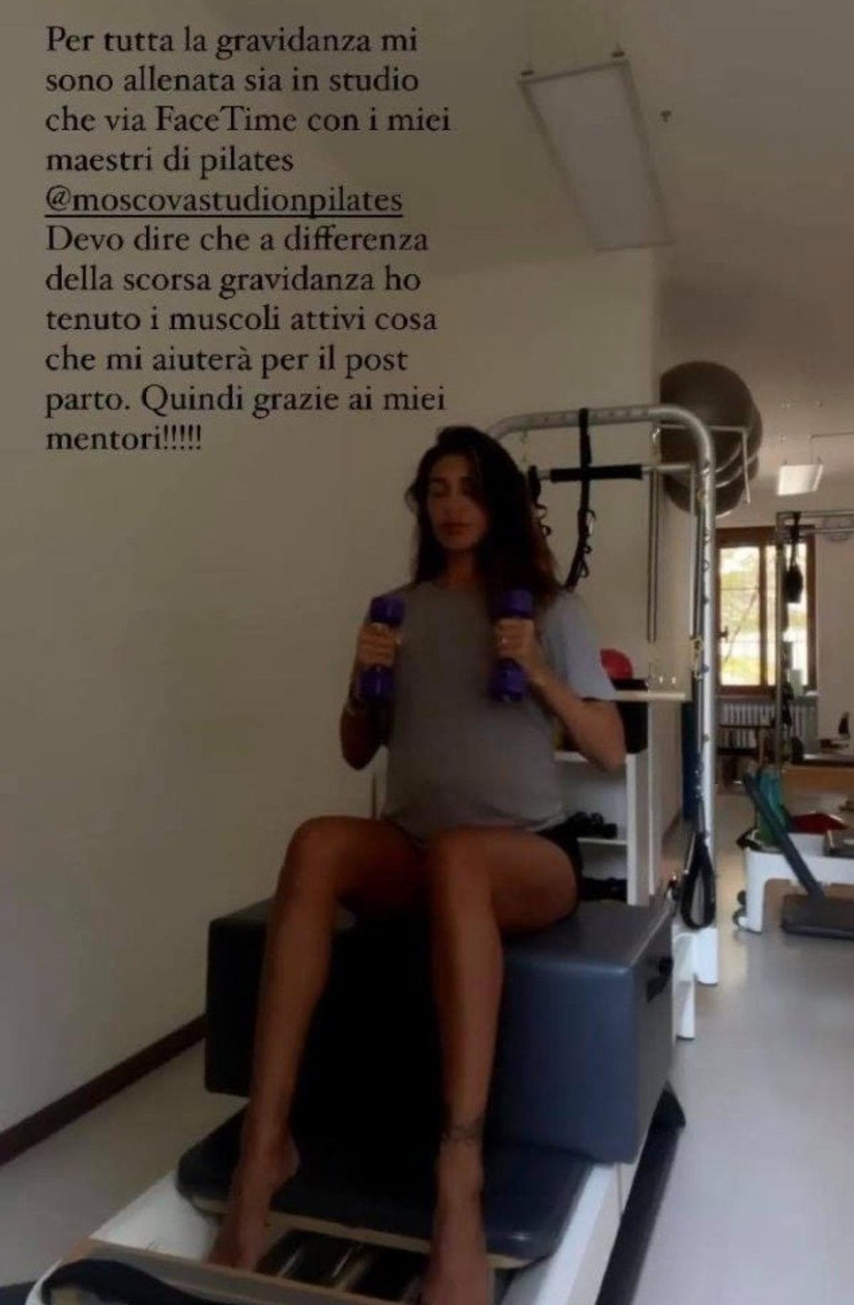 belen rodriguez pilates incinta