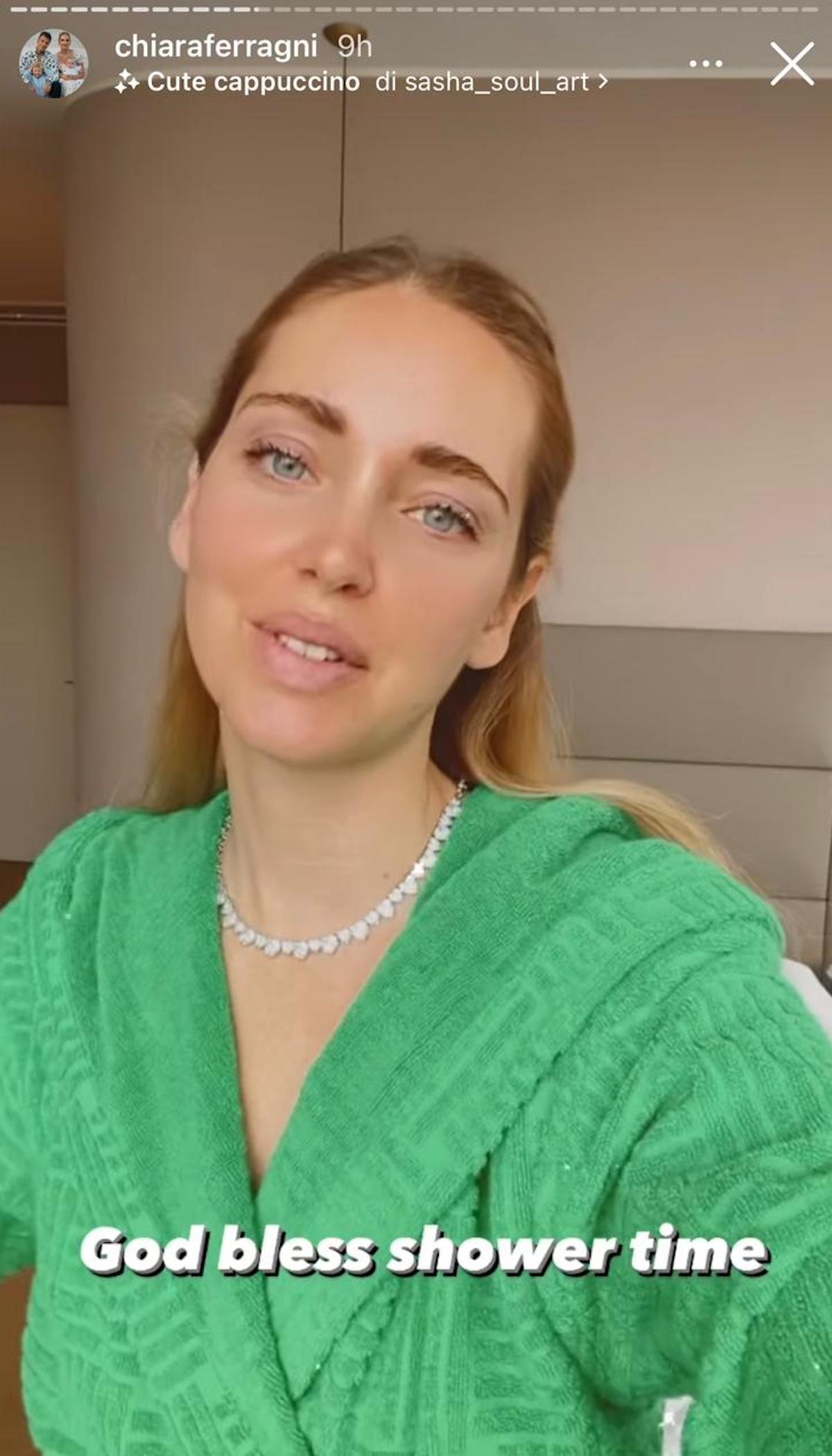 chiara ferragni accappatoio ciabatte prezzo