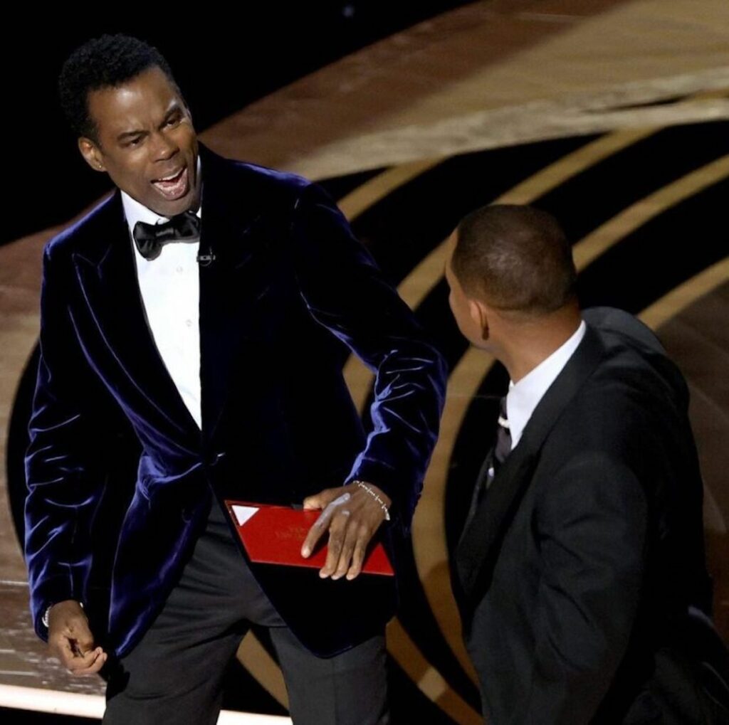 Will Smith pugno chris rock oscar