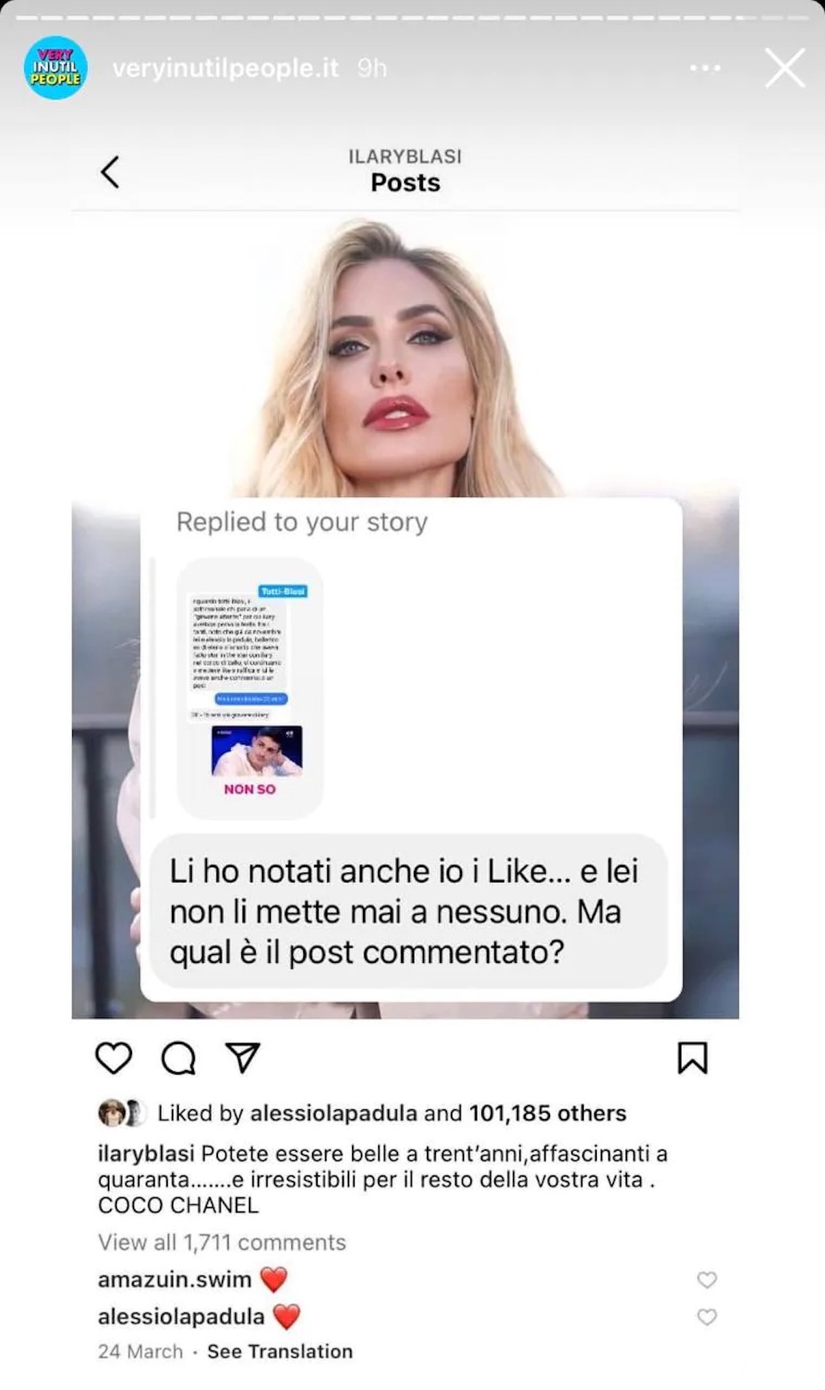 ilary blasi alessio la padula insieme like sospetti