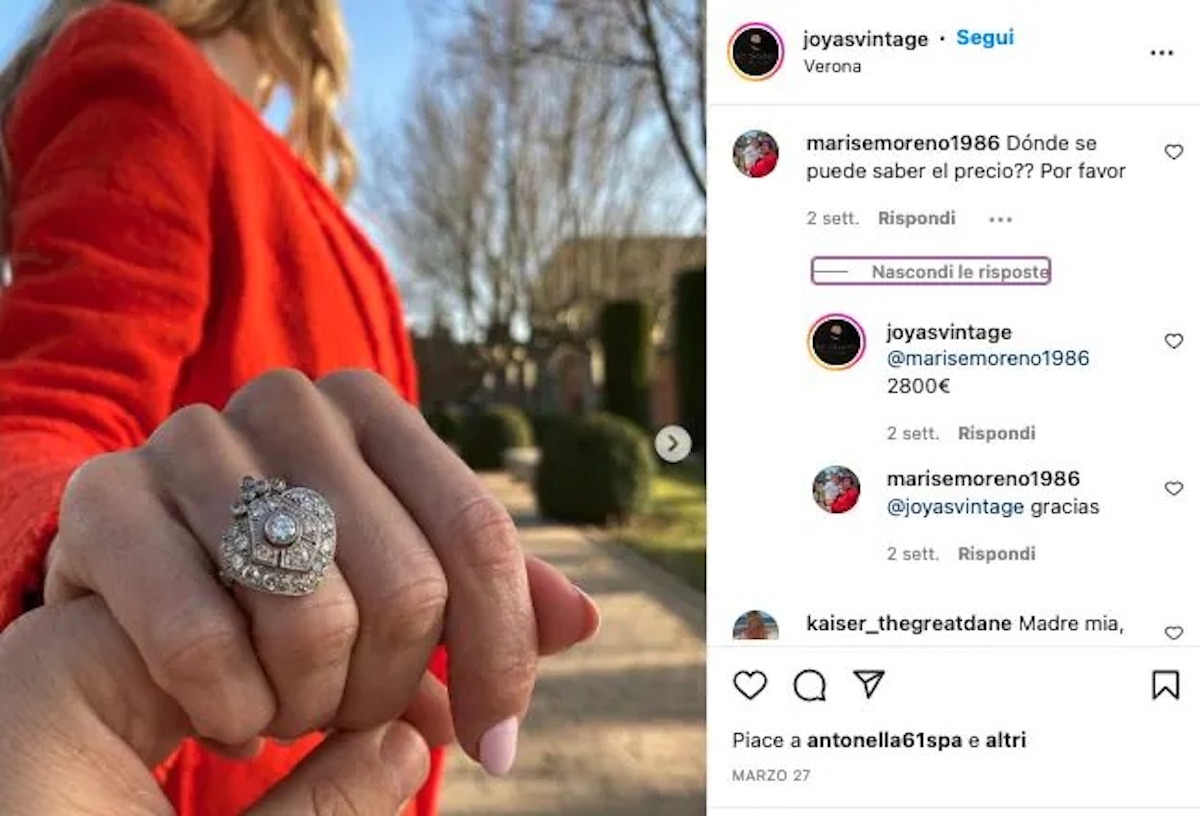 chiara ferragni anello nuovo vintage romeo e giulietta prezzo