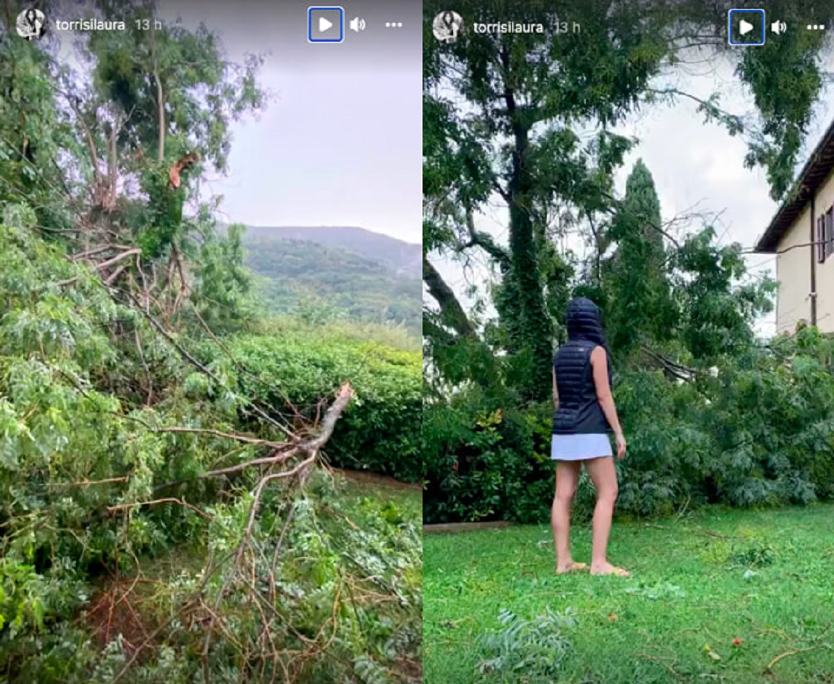 Laura Torrisi paura dopo il maltempo in Toscana