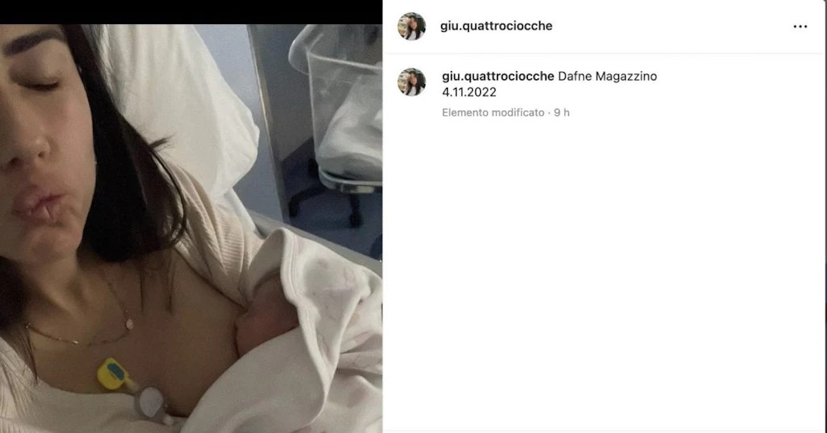 giulia quattrociocche mamma bis figlia nata dafne