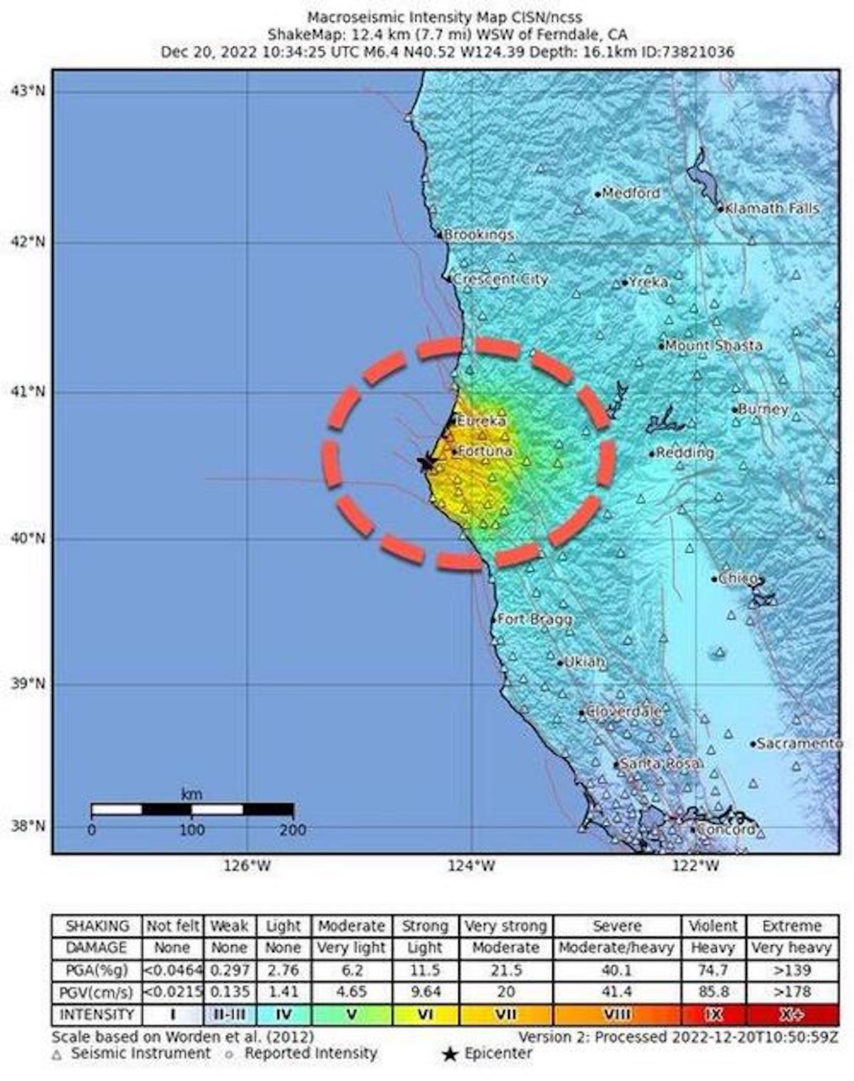 Terremoto in California, sisma di magnitudo 6.4