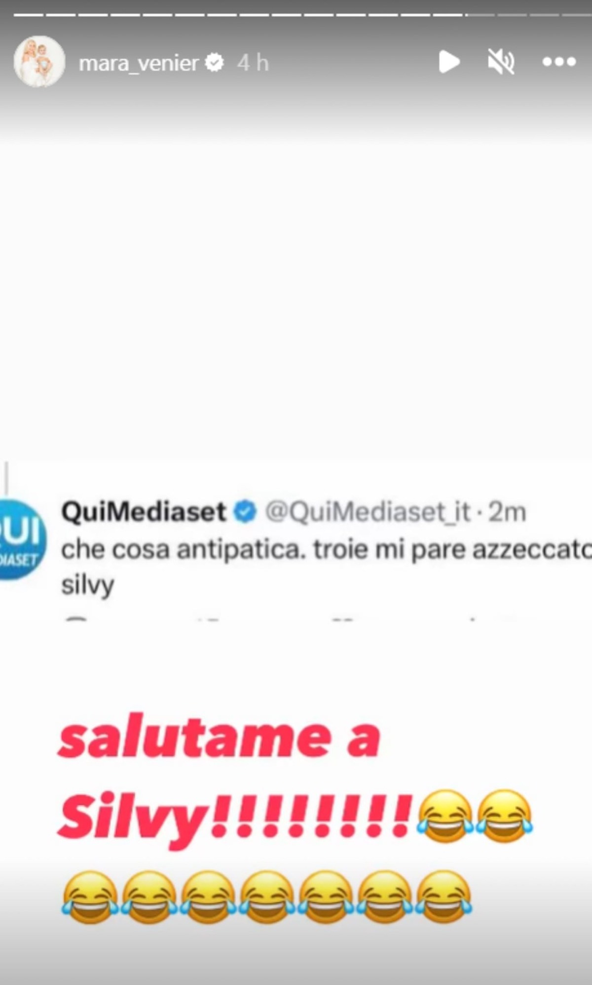 Mara Venier dai carabinieri dopo il tweet veleno di Mediaset