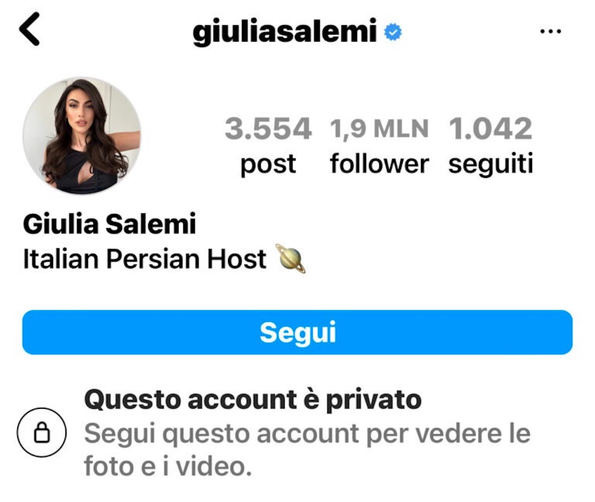 giulia salemi decisione drastica