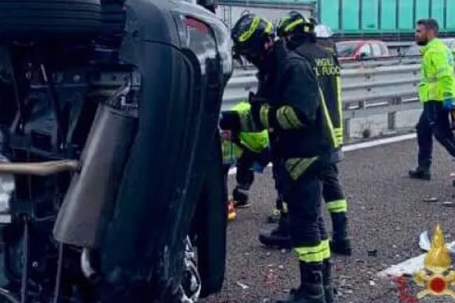 Montebello incidente sull'autostrada a4 cinque feriti