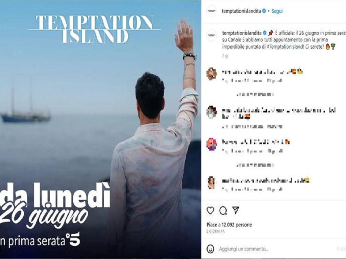 temptation island cifra cachet Filippo Bisciglia concorrenti