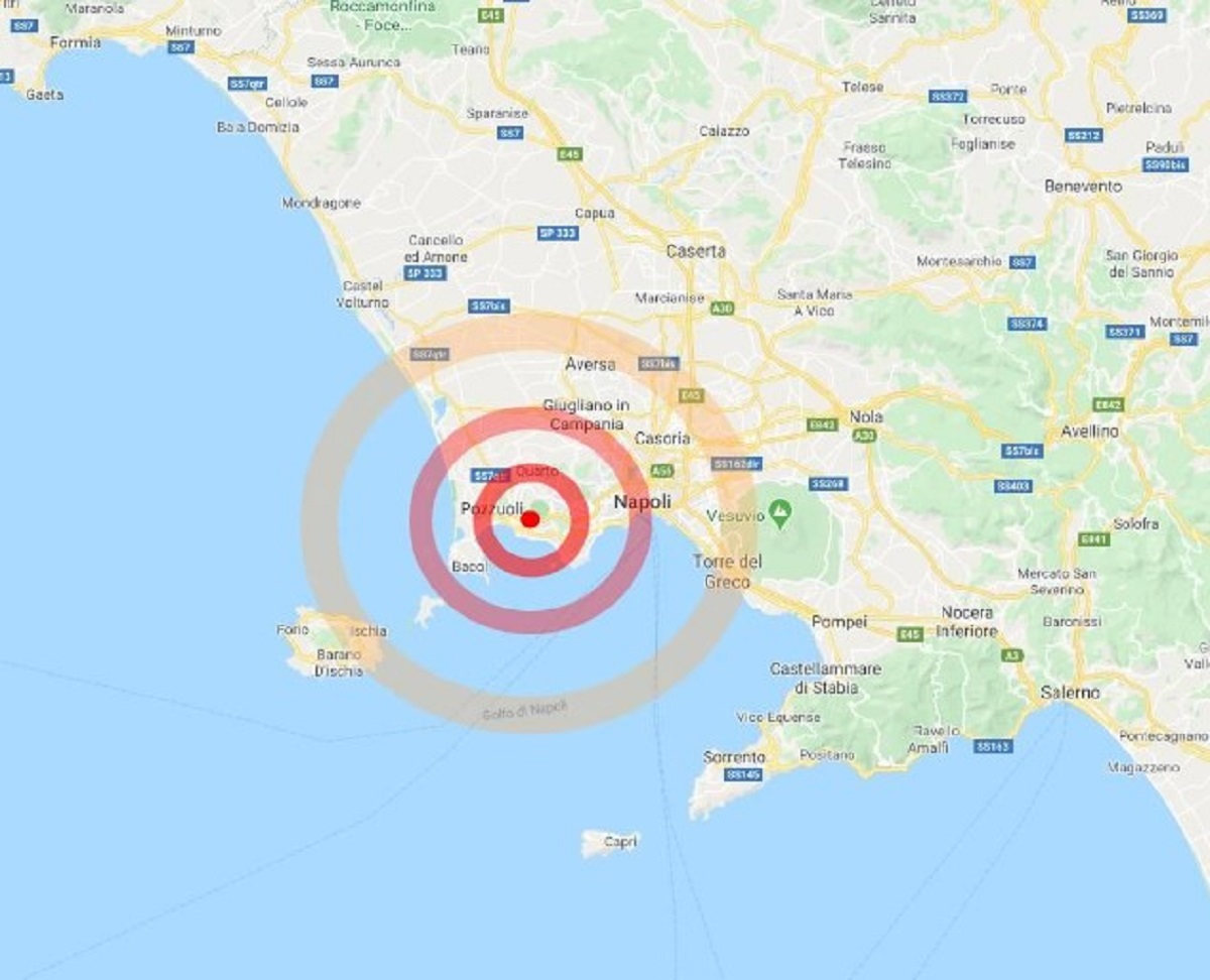 Terremoto a Pozzuoli, scossa di magnitudo 3.6 