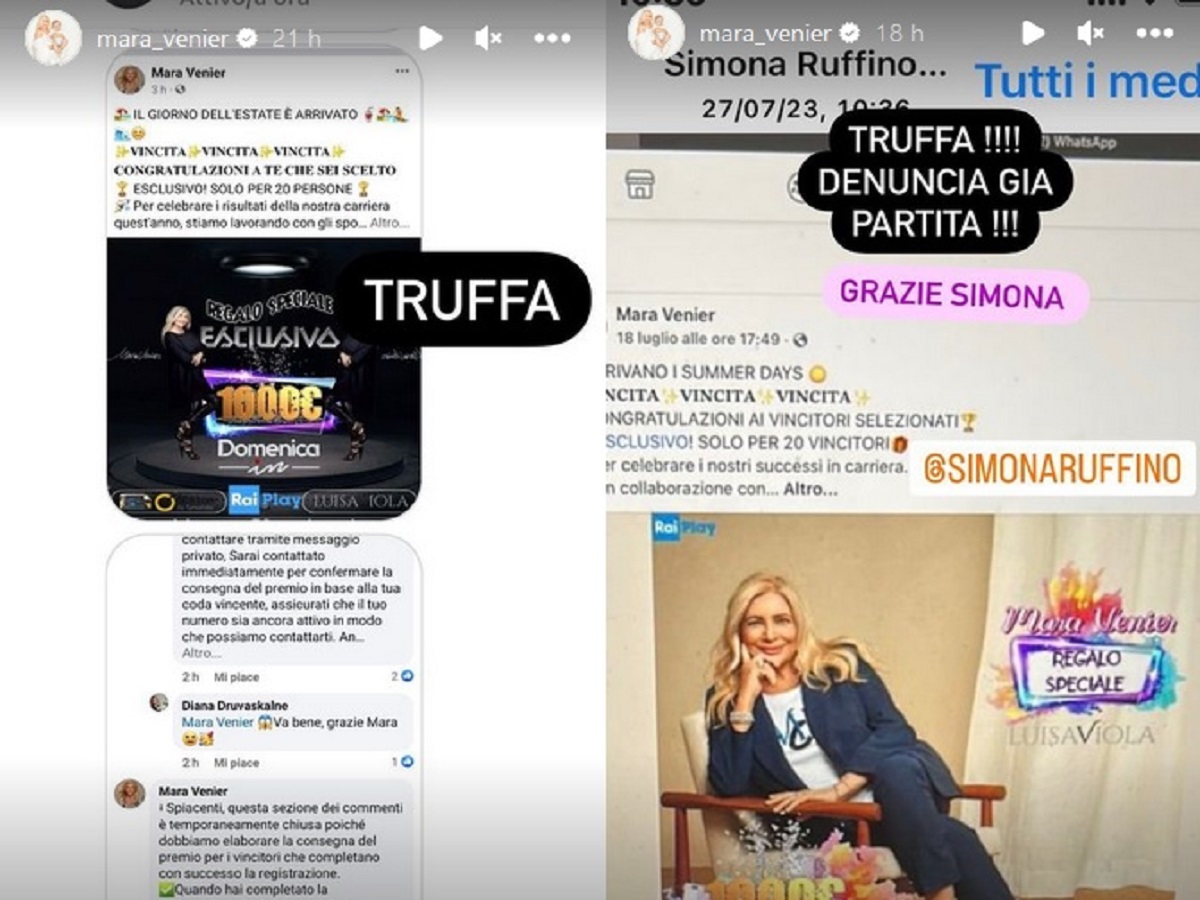 Mara Venier su tutte le furie denuncia