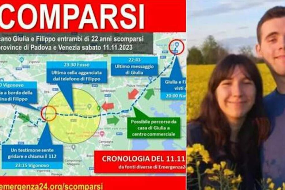 Scomparsa Giulia e Filippo, le prime parole del padre del ragazzo