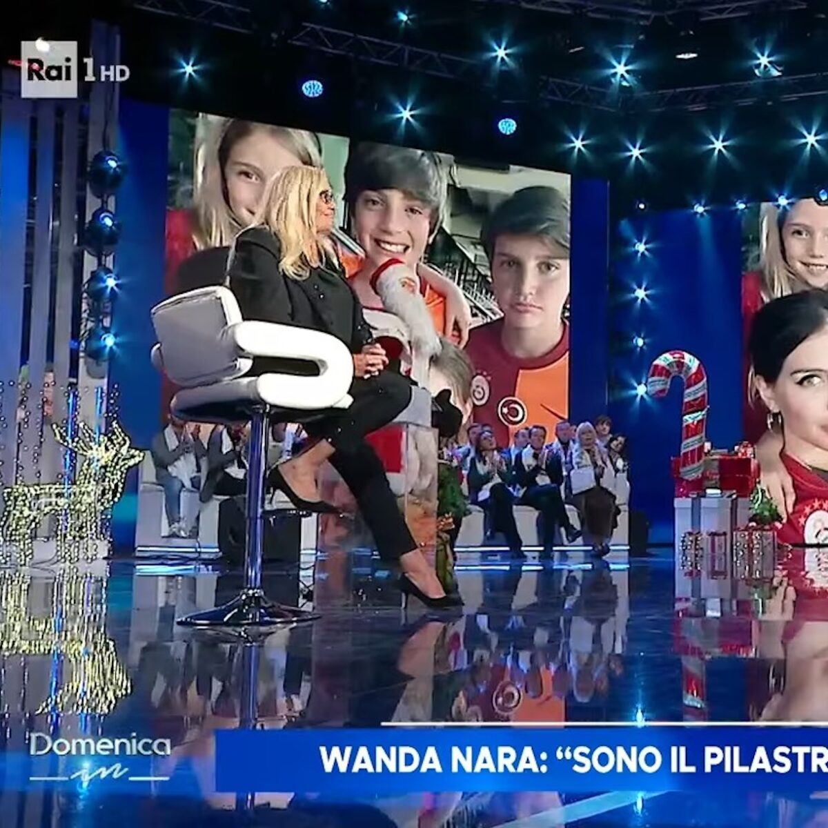 Wanda Nara in lacrime a Domenica In