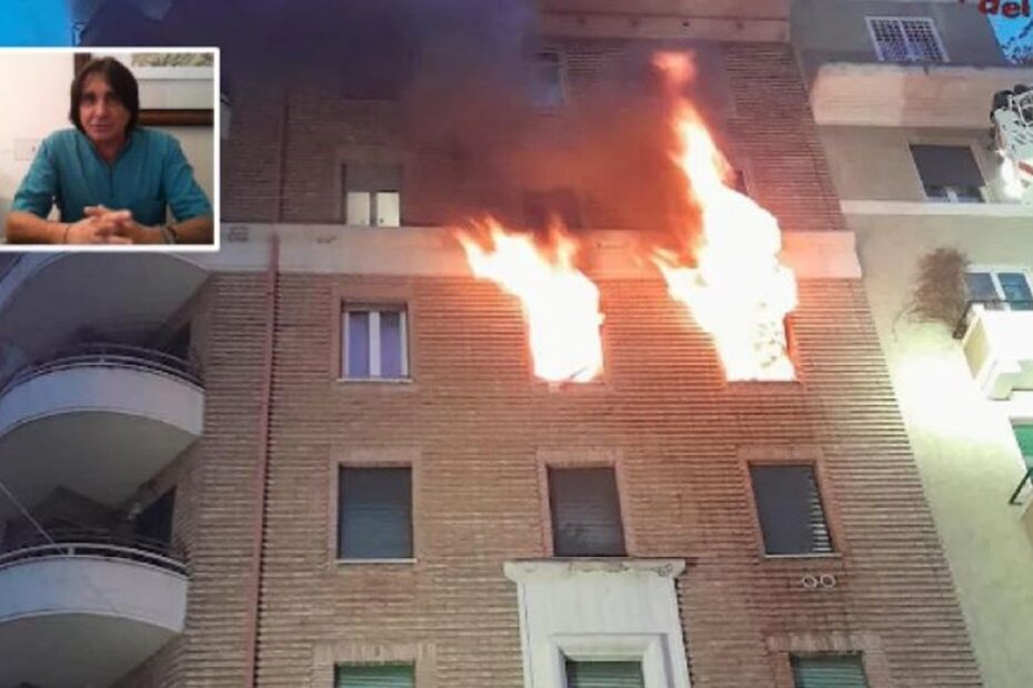 Roma Uomo Morto Incendio