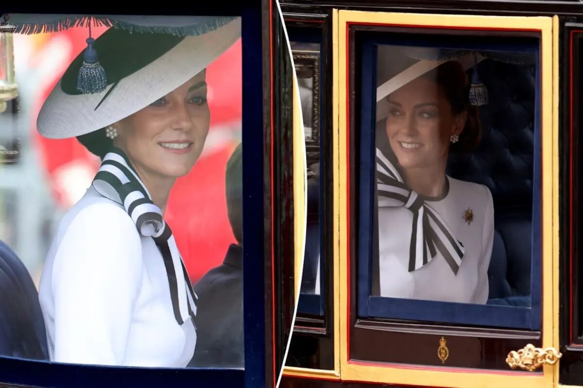 Kate Middleton, il saluto sul balcone al Trooping the Colour