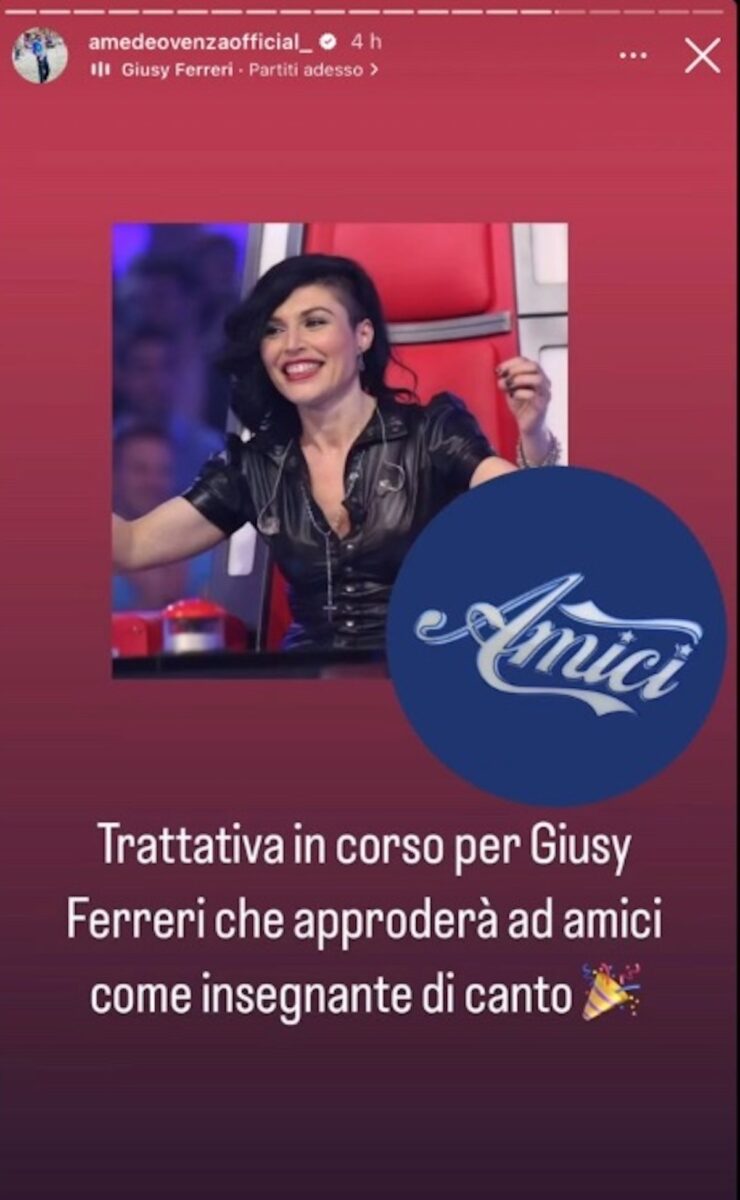  amici cantante al posto di Anna Pettinelli