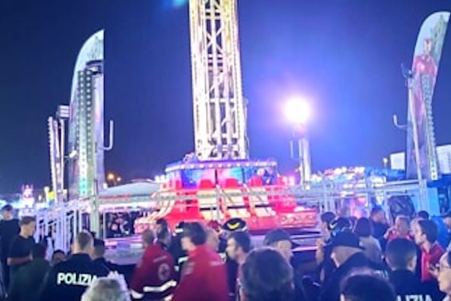 Gallipoli, cede parte di una giostra al luna park: ragazzi feriti