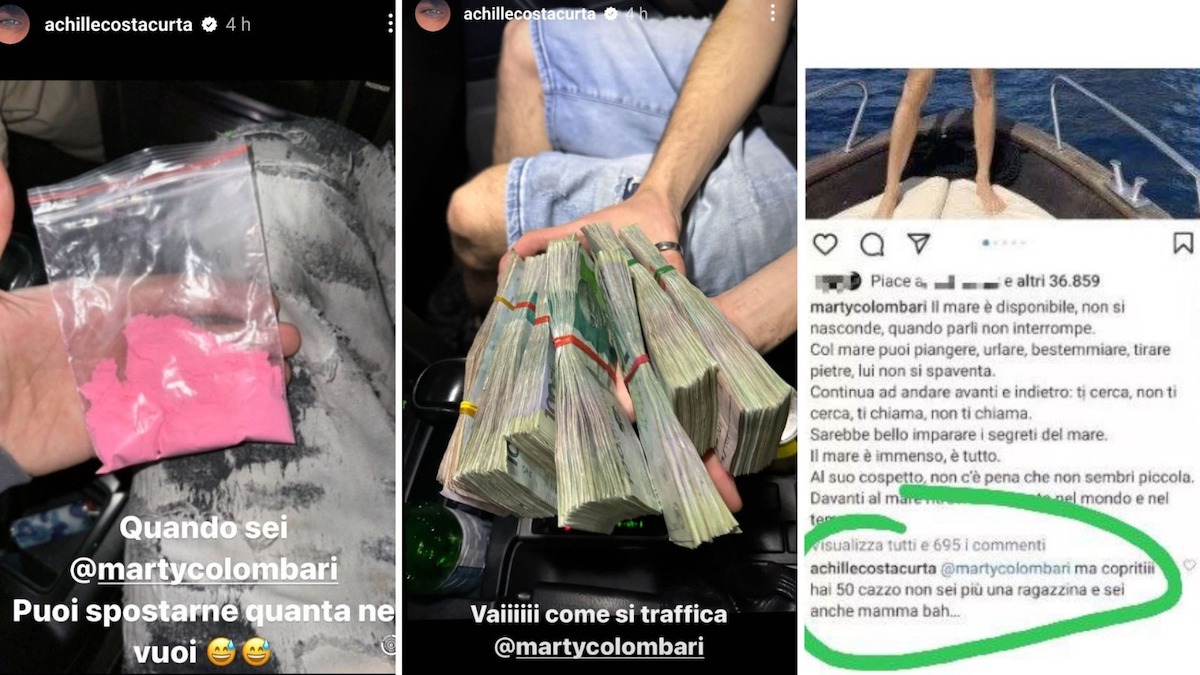 Achille Costacurta torna sui social con la madre Martina Colombari e il padre Billy