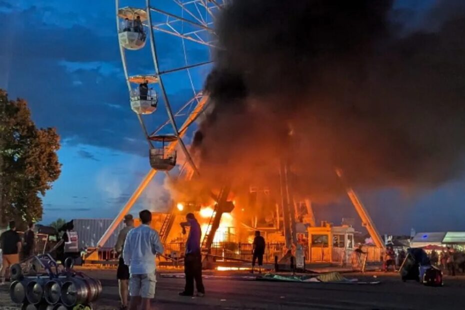 incendio ruota panoramica feriti