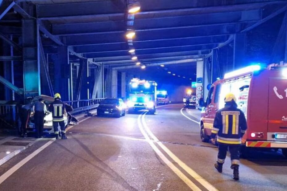 incidente galleria 19enne muore due feriti