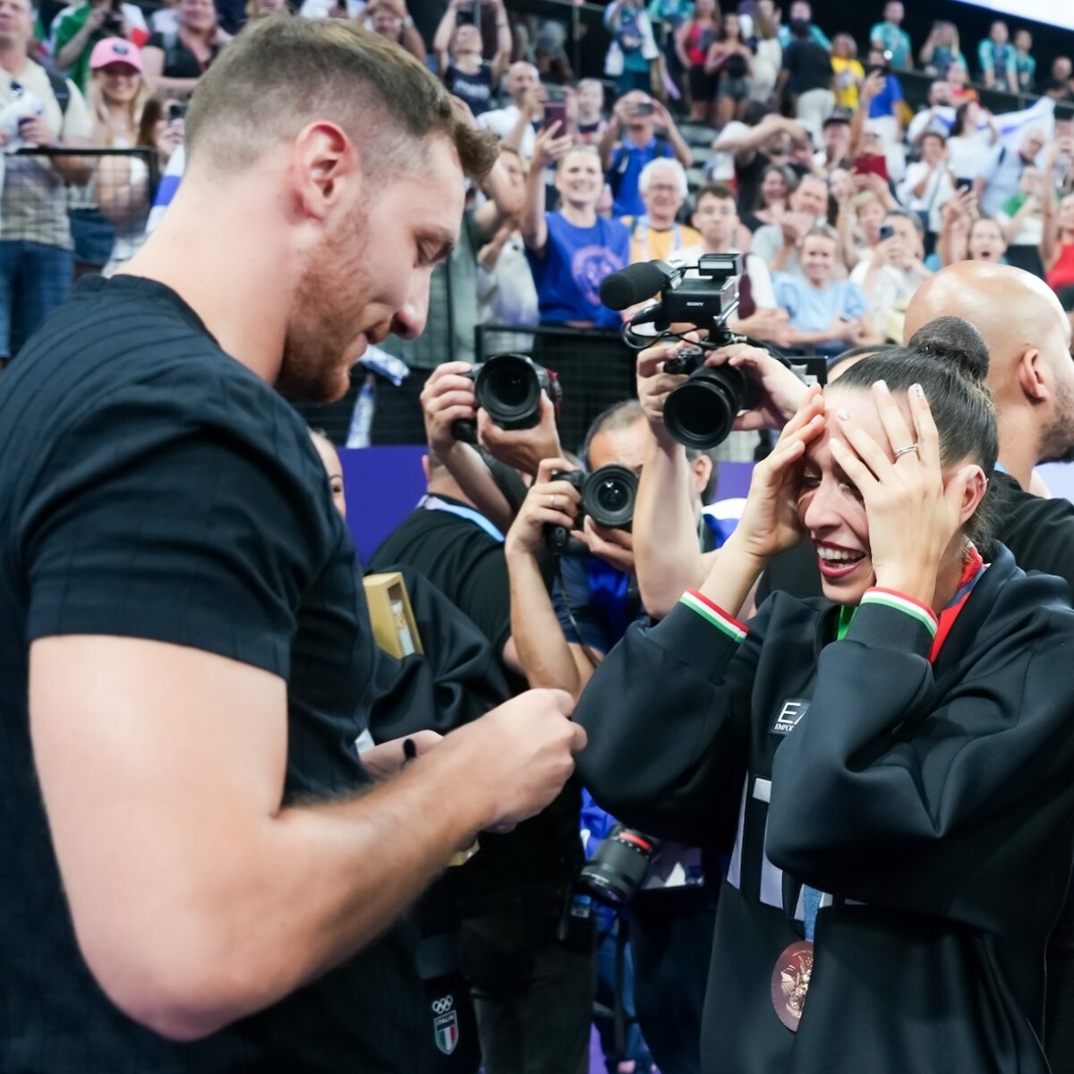 Olimpiadi, la proposta di matrimonio alla Farfalla Alessia Maurelli