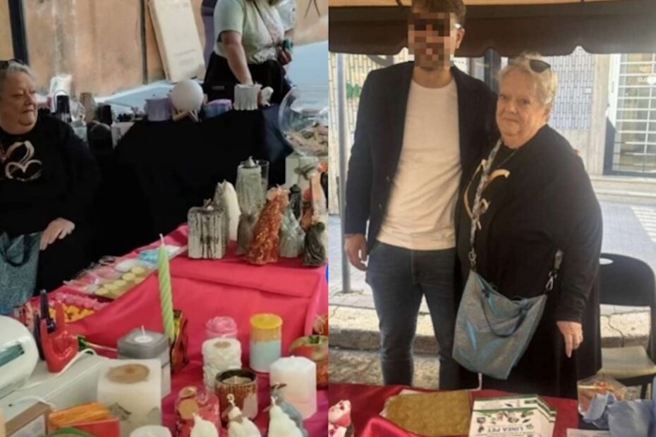 La mamma di Giorgia Meloni vende candele artigianali al mercatino di Sora