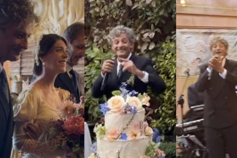 Matrimonio Olivia Testa, Fiorello improvvisa il karaoke con gli invitati