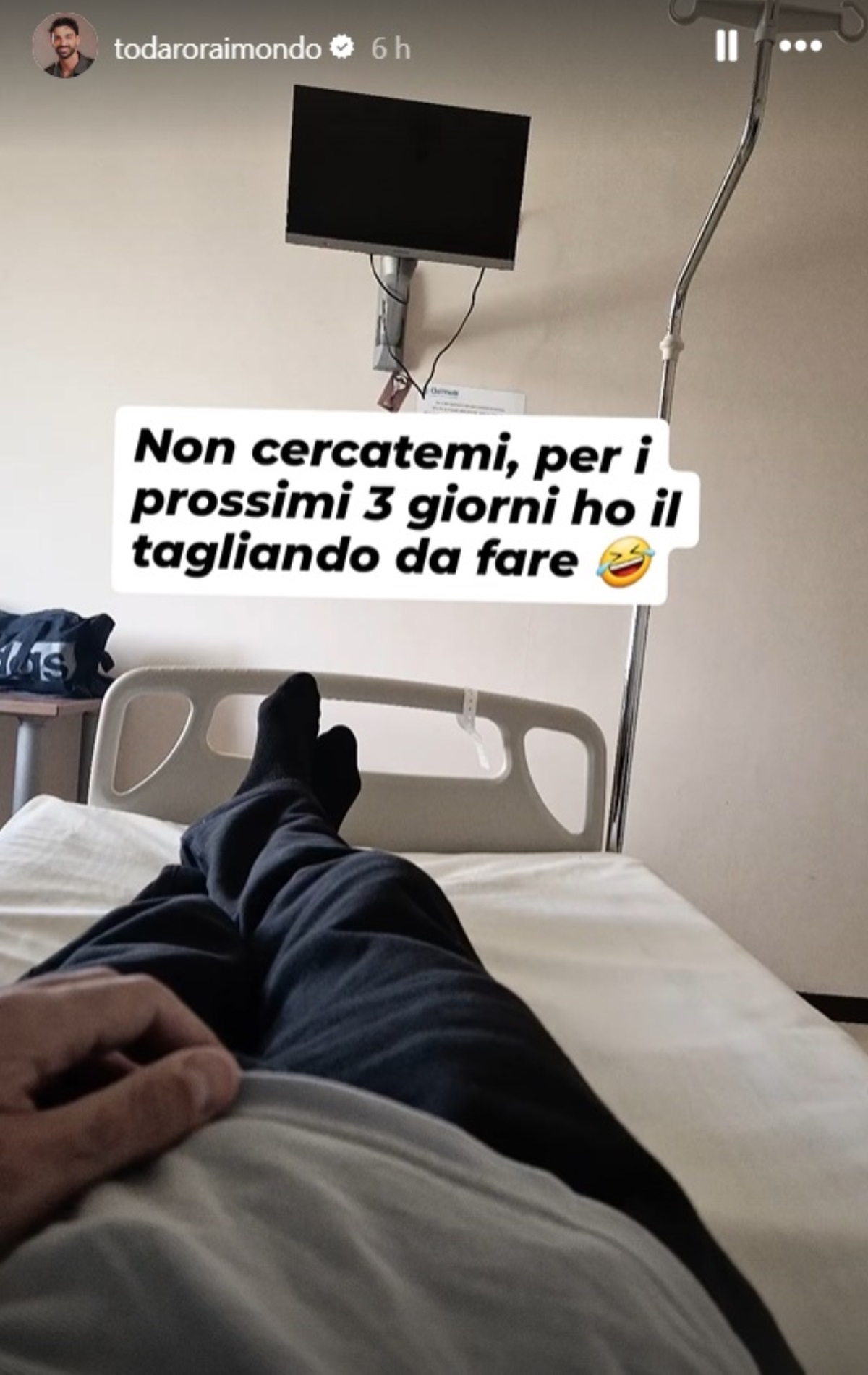 raimondo todaro letto ospedale come sta