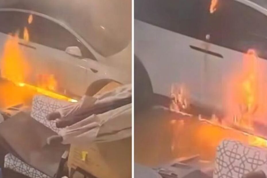 Tesla prende fuoco all'interno di un garage: casa distrutta