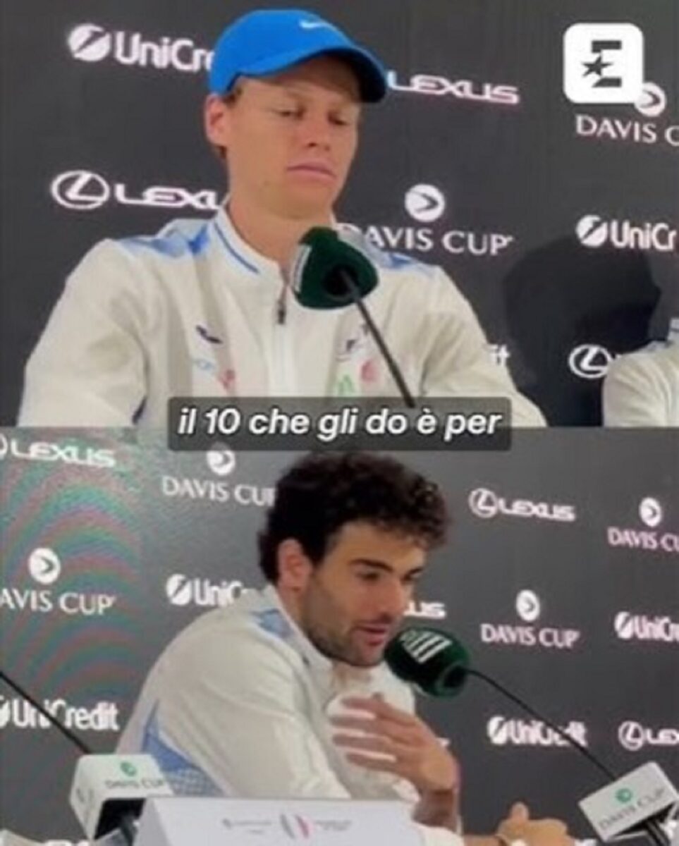 jannik sinner e matteo berrettini conferenza stampa coppa davis