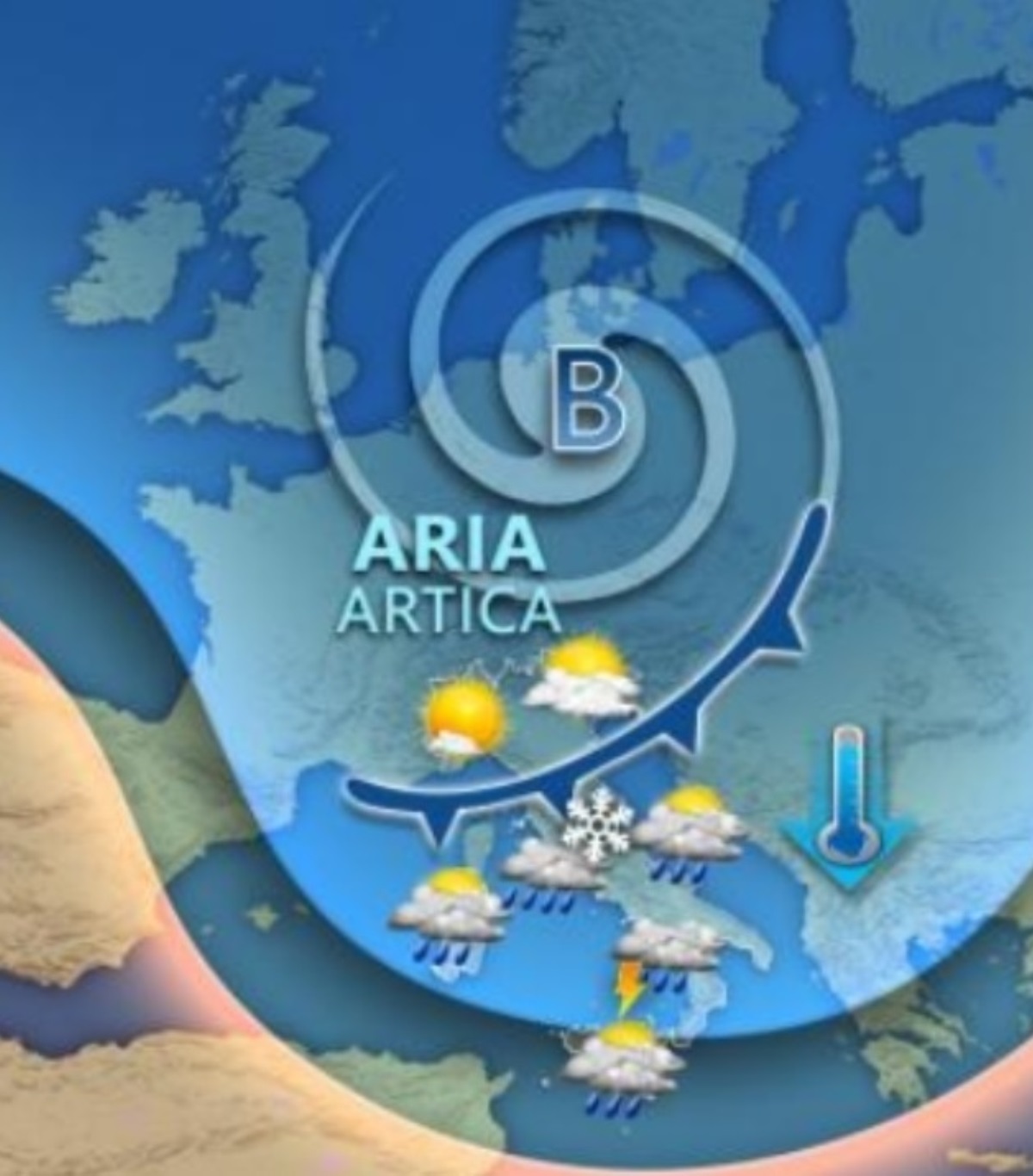 meteo previsioni freddo weekend italia