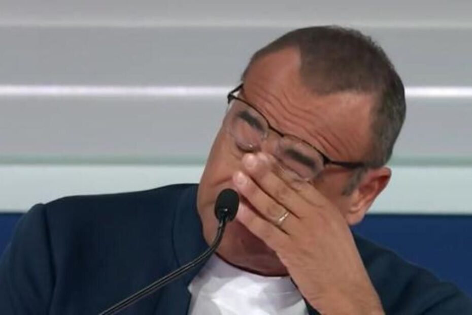 Sanremo 2025 Carlo Conti Lacrime